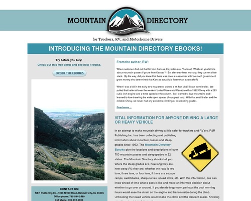 Mountain Listing: A E book for Truckers, RV and Motorhome Drivers