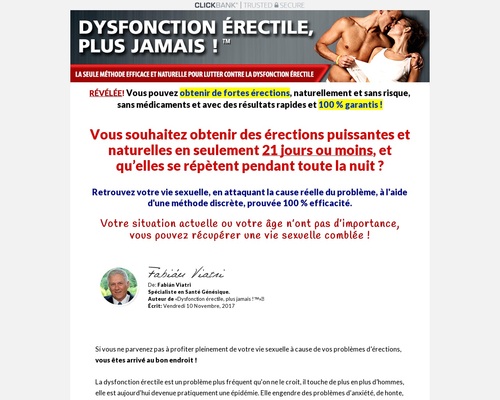 Dysfonction Erectile Plus Jamais. ED Medication French Version.