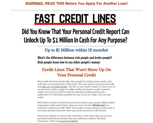 BUSINESS CREDIT BUILDER – $ Million Industrial Credit Playing cards