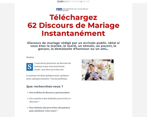 Pack de Discours de Mariage + Conversion TOP