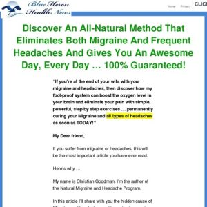 The Migraine And Headache Program! – Blue Heron Health Info