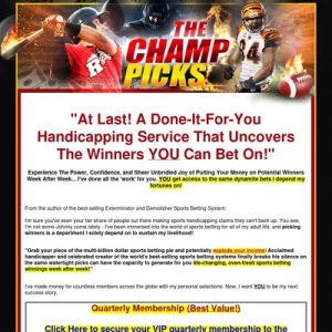 The Champ’s Private Sports Picks