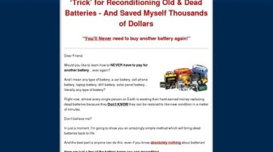 Battery Reconditioning 4 You – 100% Commission!