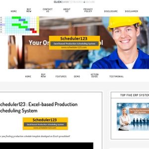 Scheduler123 : Excel-based mostly fully fully Manufacturing Scheduling Machine