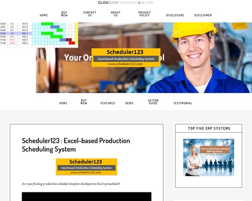 Scheduler123 : Excel-based mostly fully fully Manufacturing Scheduling Machine