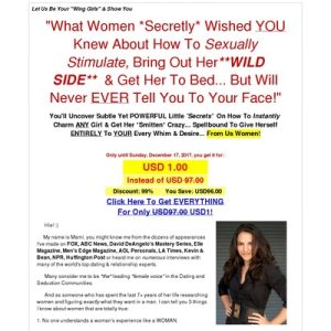 70% Commision Payout: Flee Girl Secrets Of Seducing Girls