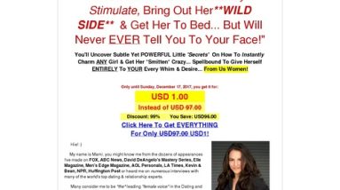 70% Commision Payout: Flee Girl Secrets Of Seducing Girls