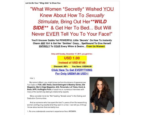 70% Commision Payout: Flee Girl Secrets Of Seducing Girls