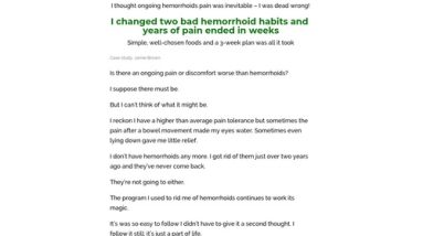 Hemorrhoids Dread Healed