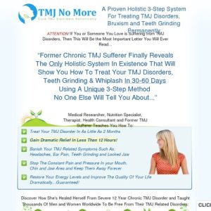 TMJ No More ™: $Forty five/Sale ~ Top TMJ, Bruxism & Enamel Grinding Offer!