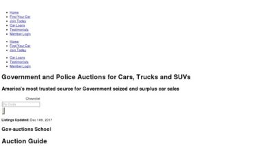 Gov-Auctions.org – #1 Executive & Seized Auto Auctions. Autos 95% Off!