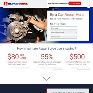 RepairSurge On-line Auto Repair Manuals