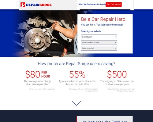 RepairSurge On-line Auto Repair Manuals