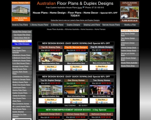 Australian Residence Plans, Home Deisgns and Home Development